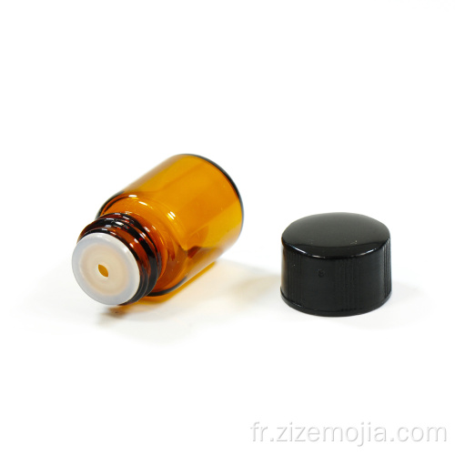 Petite bouteille en verre d&#39;échantillon d&#39;orange d&#39;huile essentielle 2ml